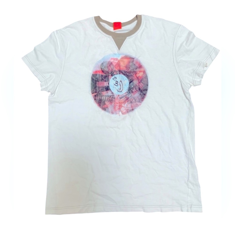 HUGO BOSS Graphic Cotton Soft T-Shirt White Men’s Size Large Made in Portugal
